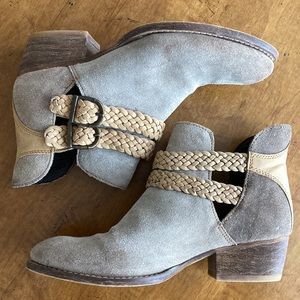 Rebels Leather/Suede Booties, Size 6.5